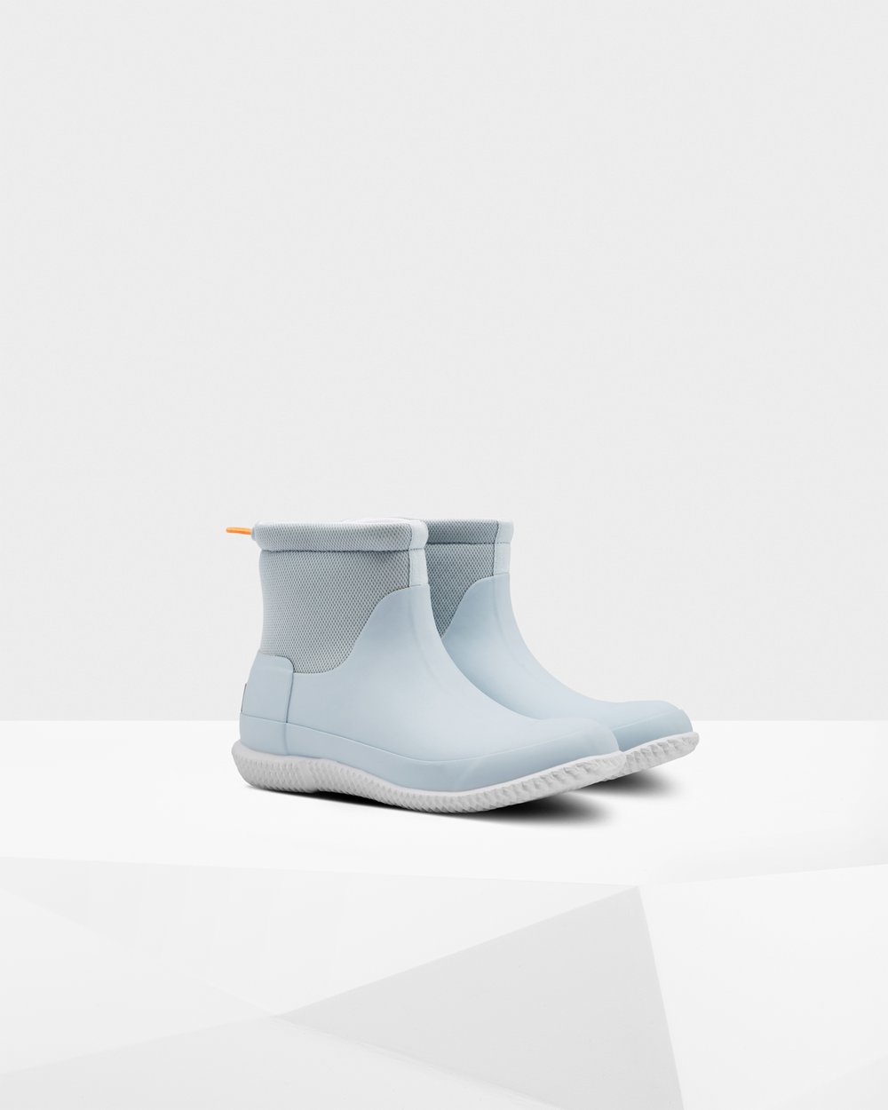 Tenis Hunter Feminina Cinzentas/Azuis - Original Short Mesh Boots - 68NKXABMS